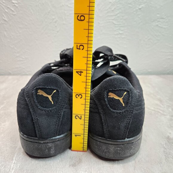 Puma Sneakers Sz 10 Black Suede Streetwear Normcore Lace Up Comfort Skate Shoes - Picture 4 of 10
